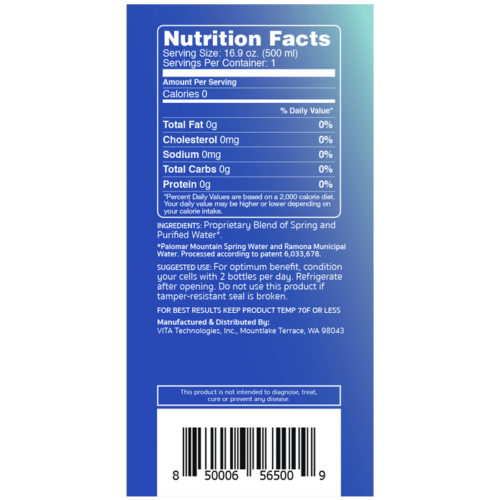 Rewire Hydration Nutrition Facts Panel
