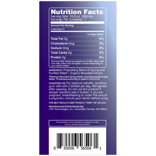 Rewire Recovery Nutrition Facts Panel